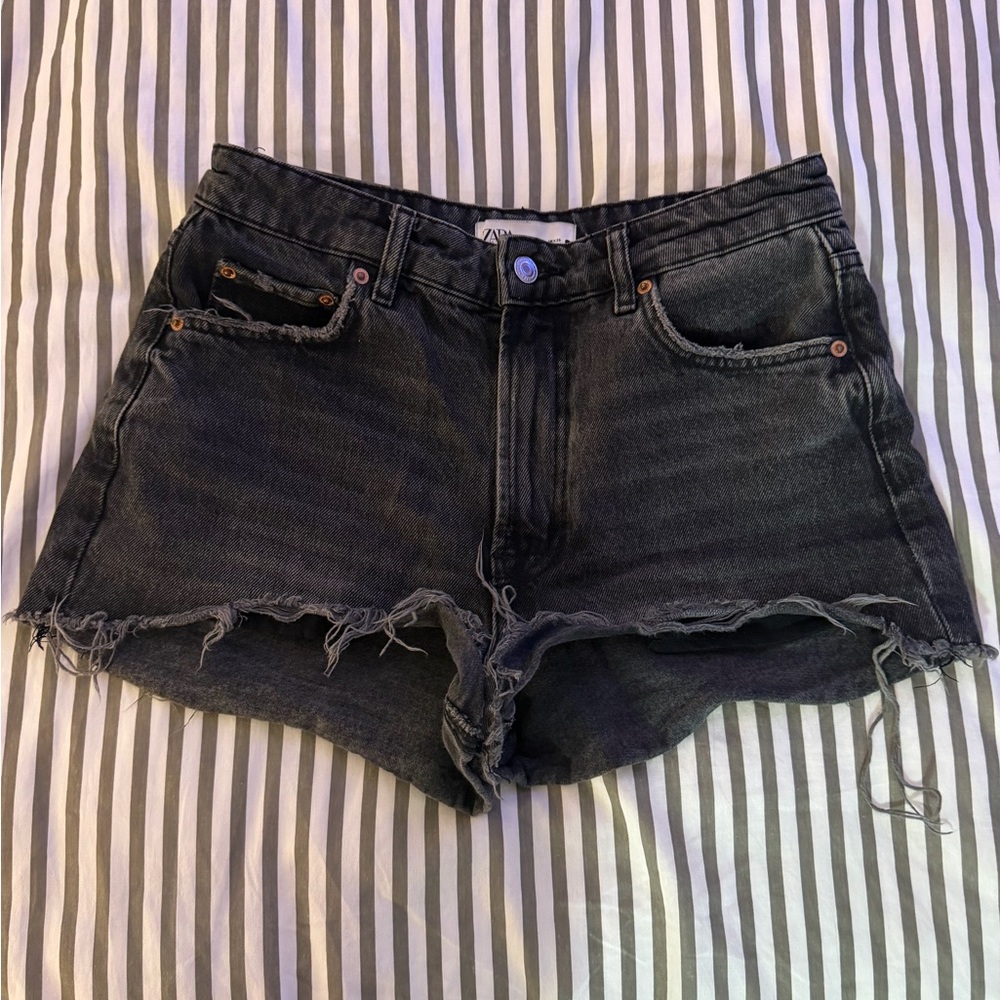 Women's Black Denim Shorts